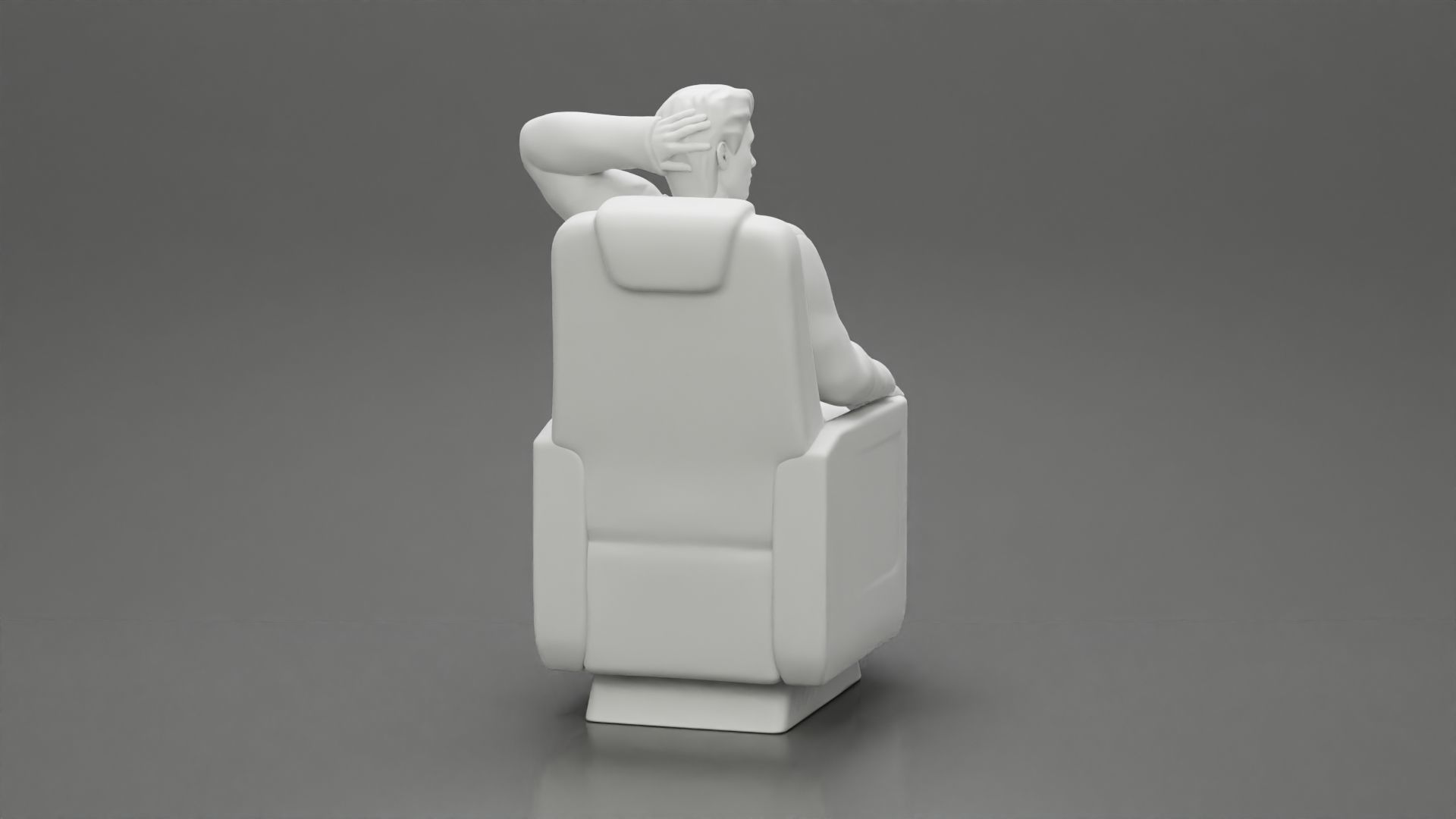 2 Models - An elegantly suited businessman sitting 3D print model_8