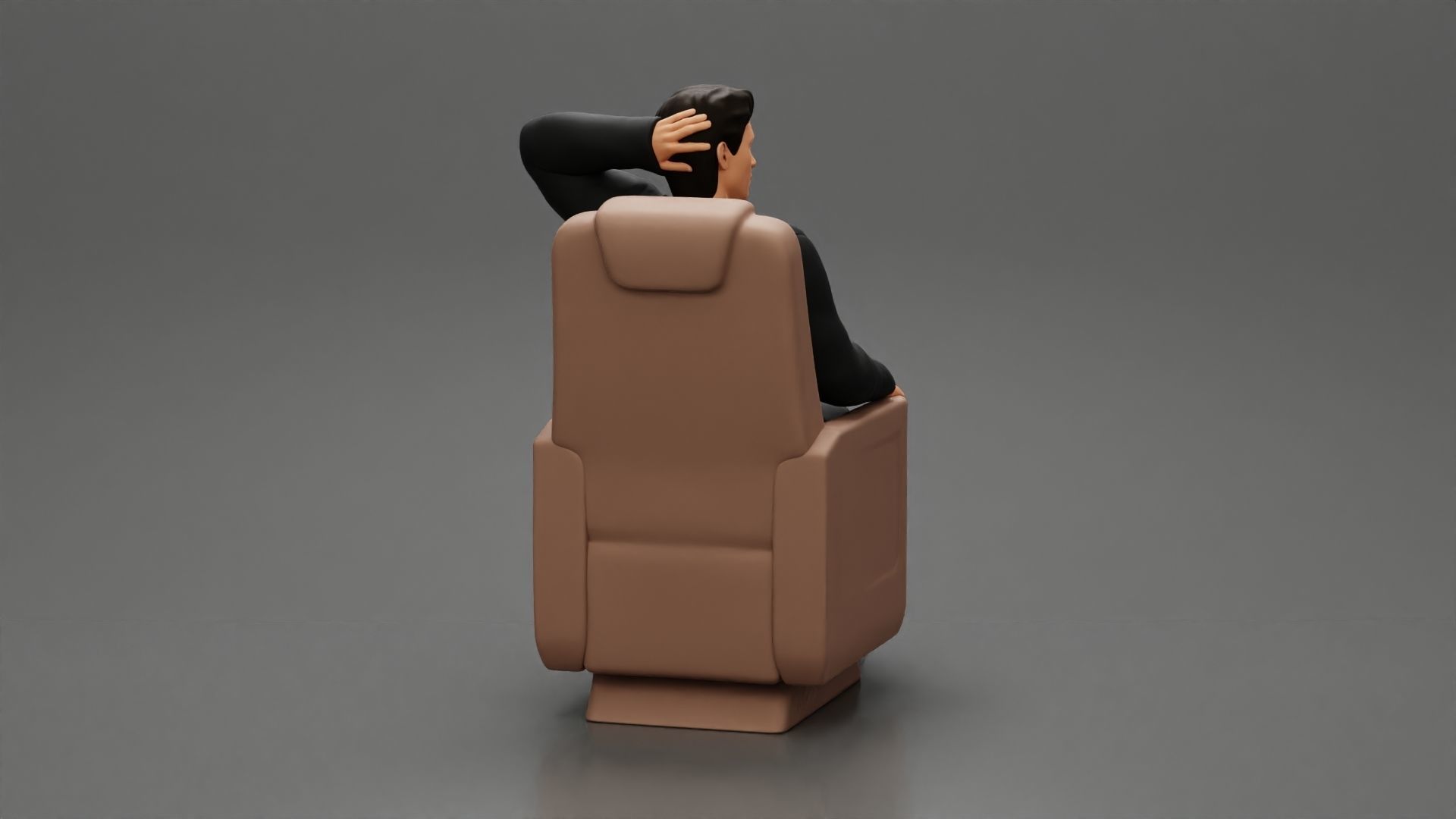 2 Models - An elegantly suited businessman sitting 3D print model_2