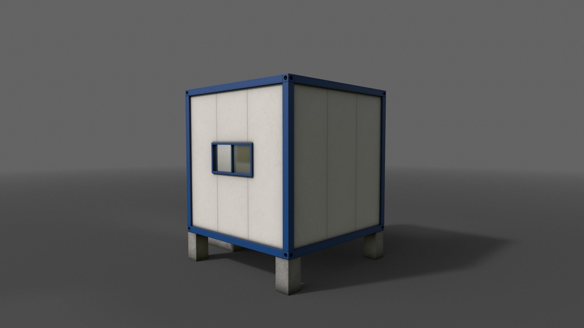 PBR Container House BB V3 Low-poly 3D model_17