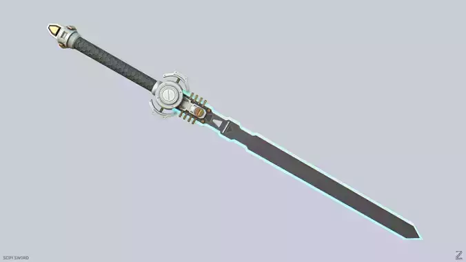 Scifi sword Low-poly 3D model