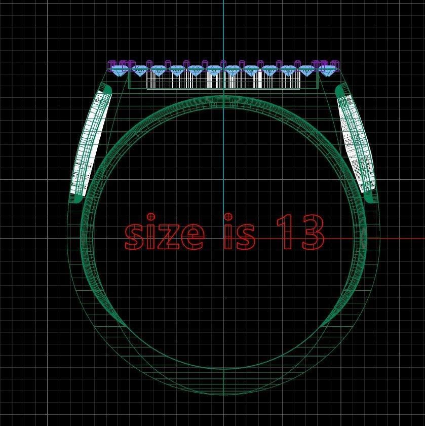 Louis vuitton LV ring men man gems 3D print model_9