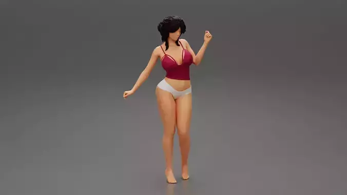 Beautiful and seductive woman wearing shade lingerie