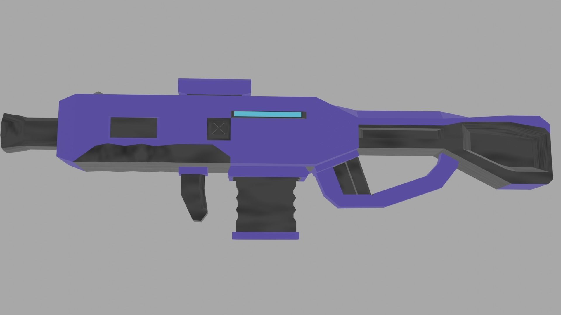 Sci-fi gun Low poly Free low-poly 3D model_1