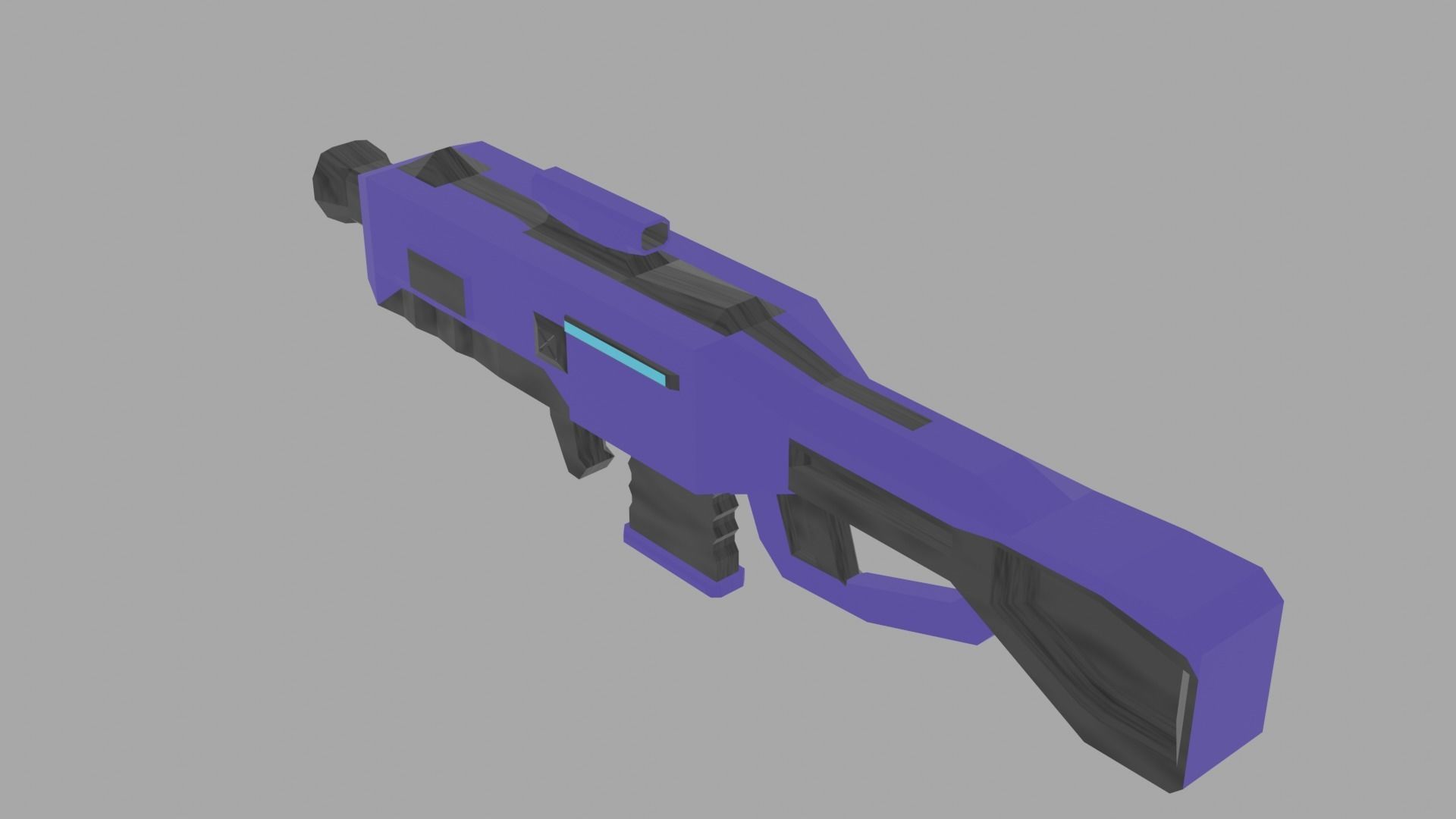 Sci-fi gun Low poly Free low-poly 3D model_2
