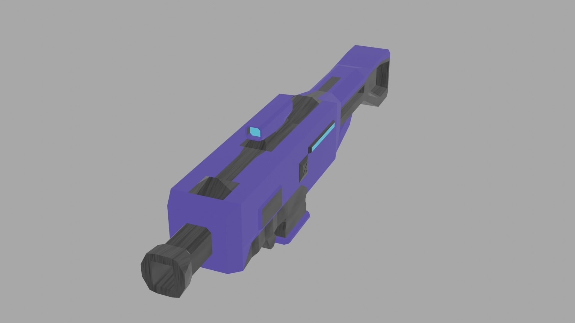 Sci-fi gun Low poly Free low-poly 3D model_5