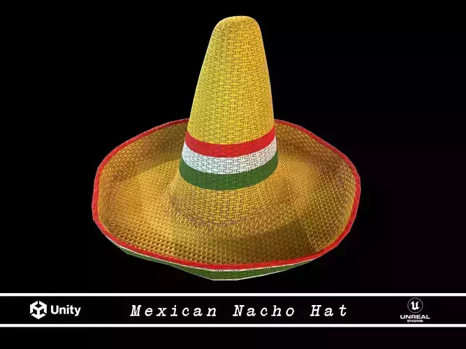 Mexican Hat - Nachos Mexican Hat Low-poly 3D model