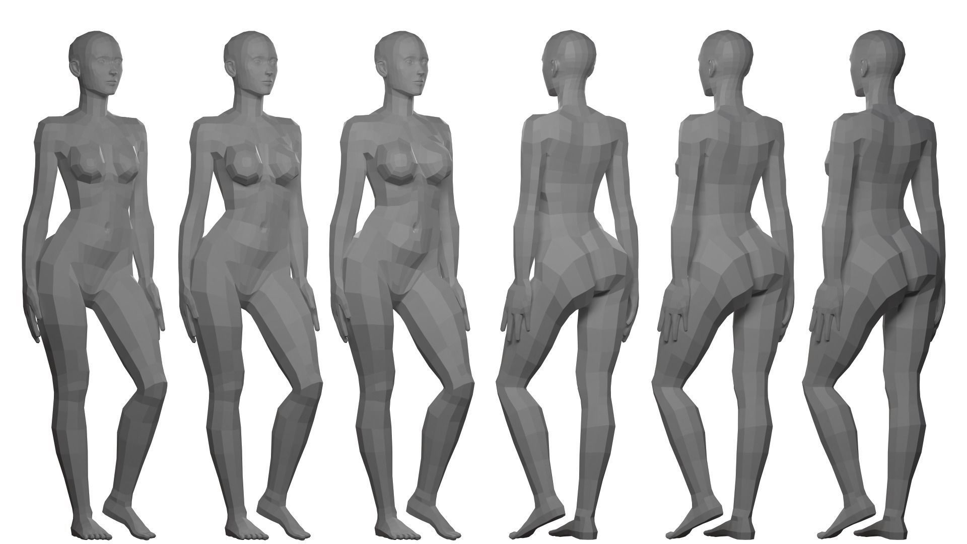 Female Basemesh 3D model_2