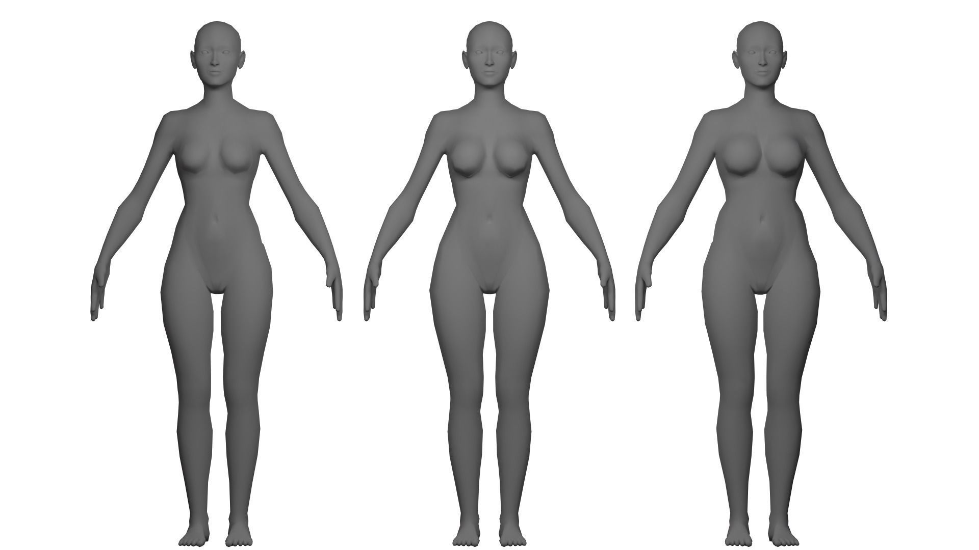 Female Basemesh 3D model_4