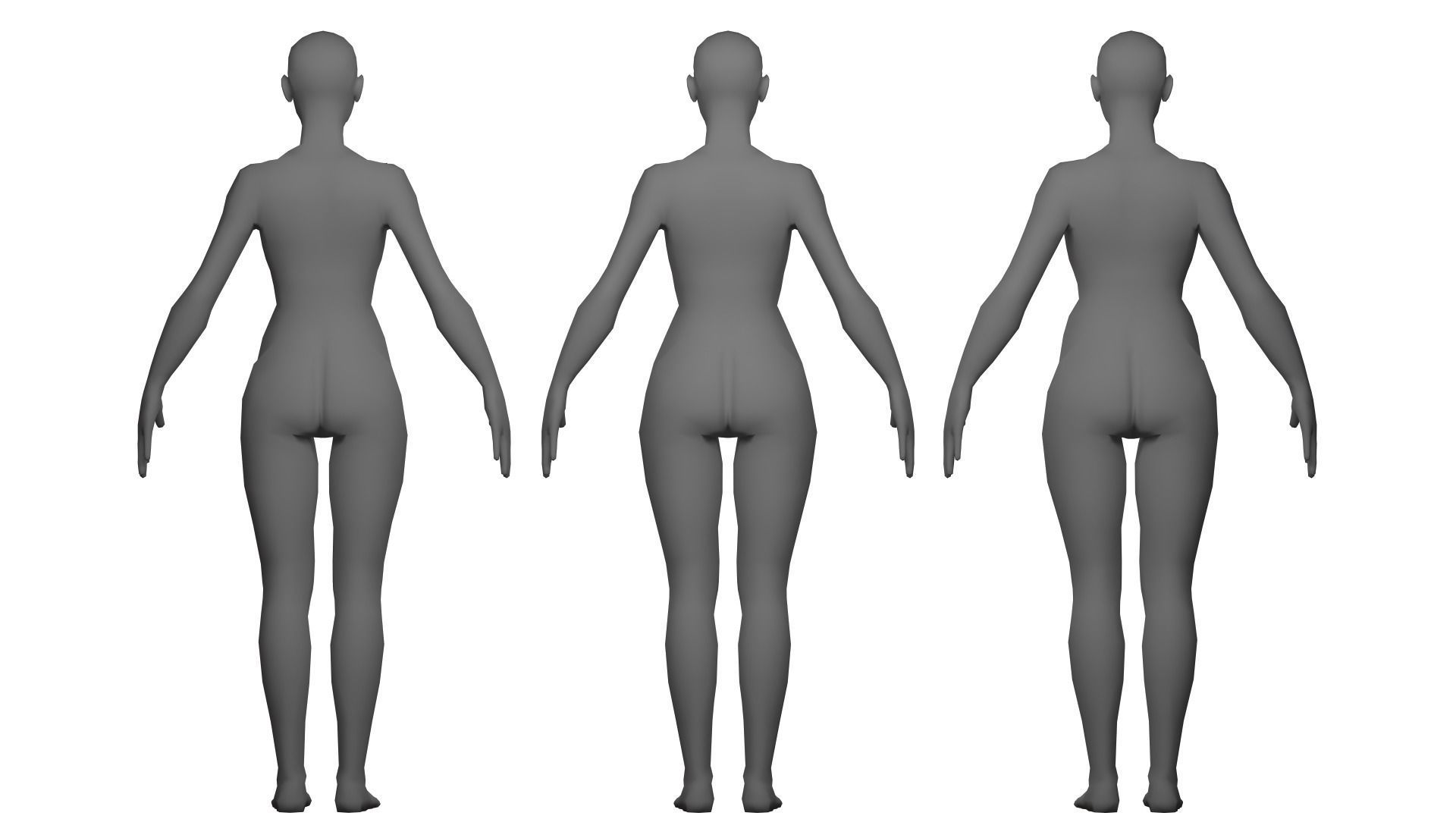 Female Basemesh 3D model_8