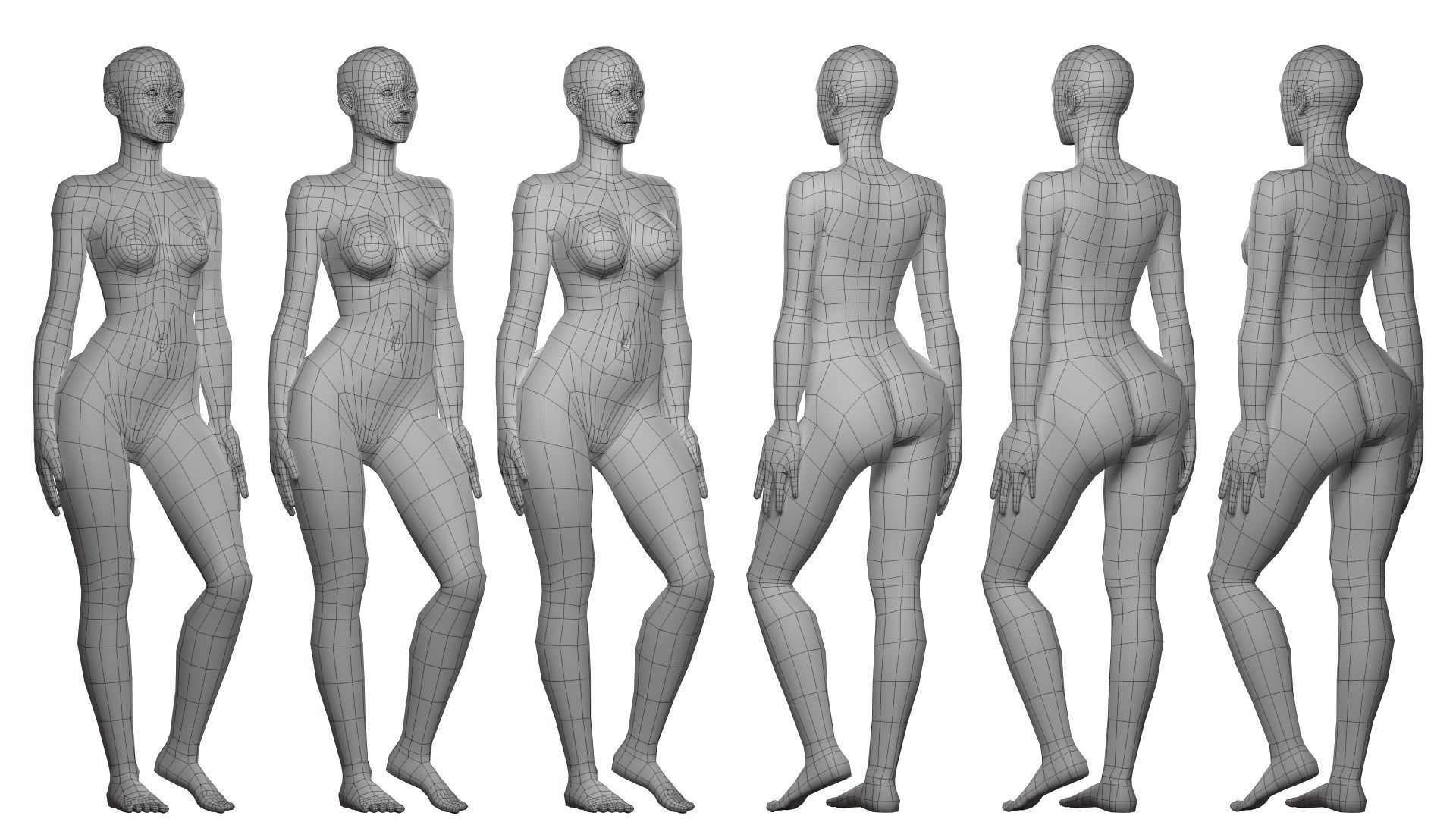 Female Basemesh 3D model_3