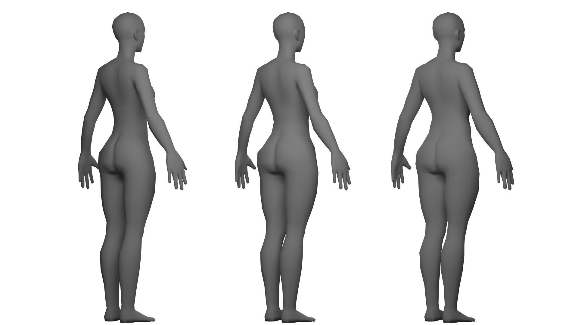 Female Basemesh 3D model_7