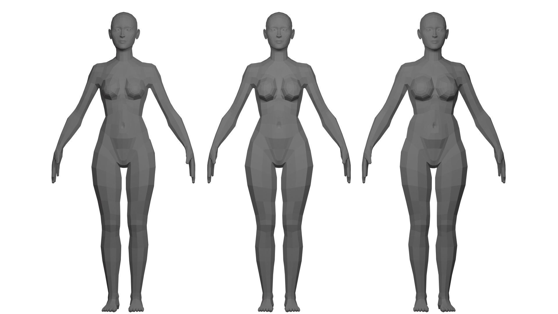 Female Basemesh 3D model_9