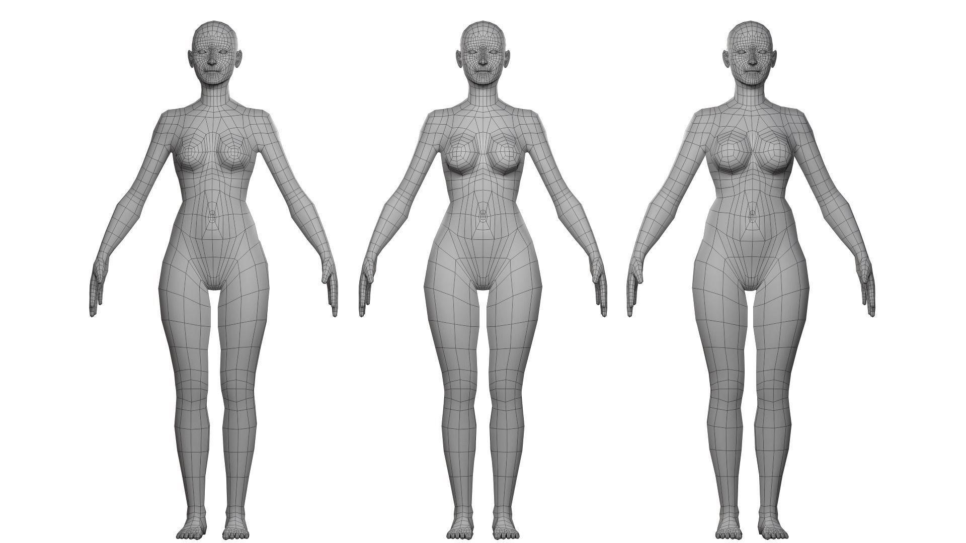 Female Basemesh 3D model_10