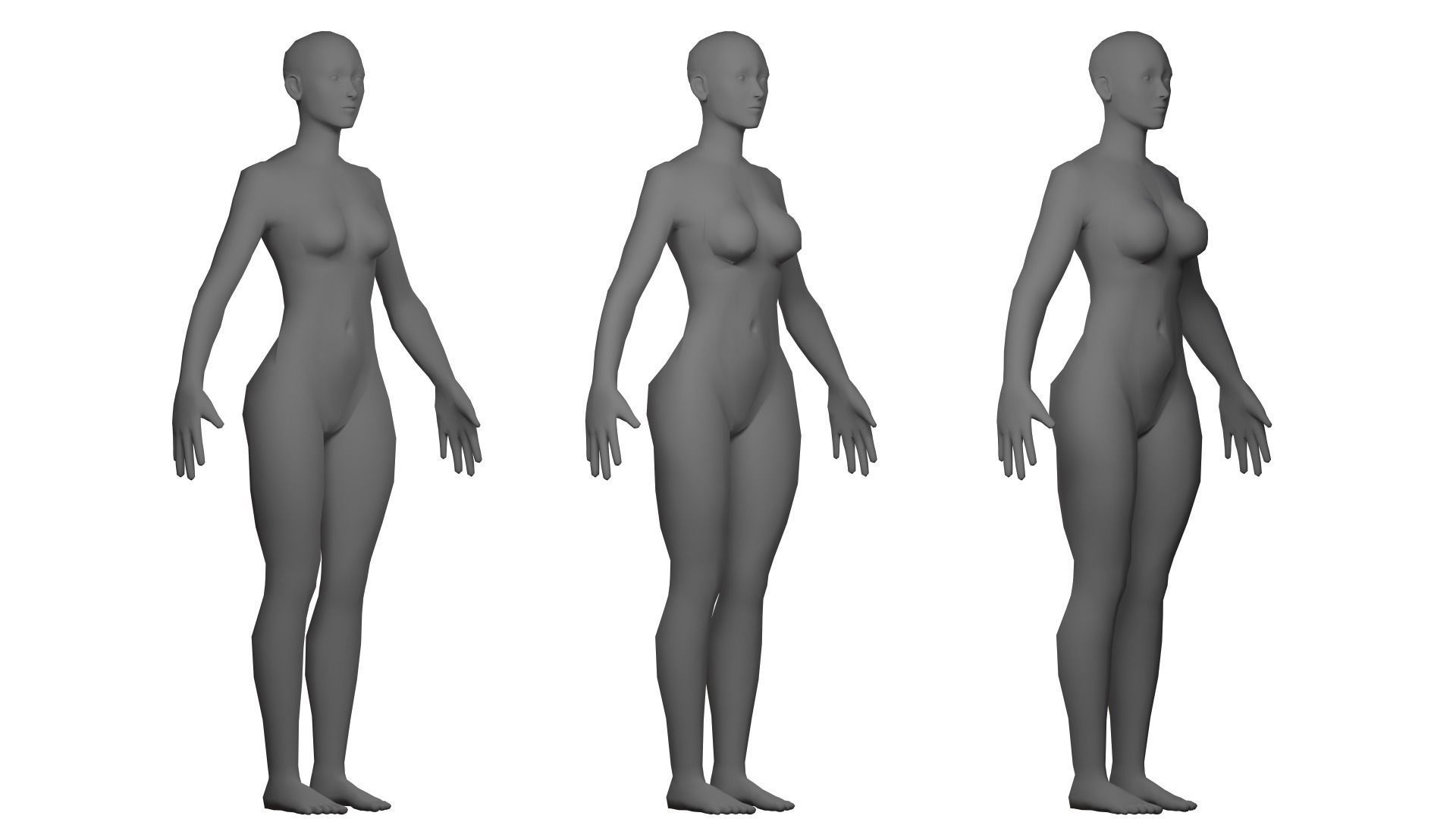 Female Basemesh 3D model_5