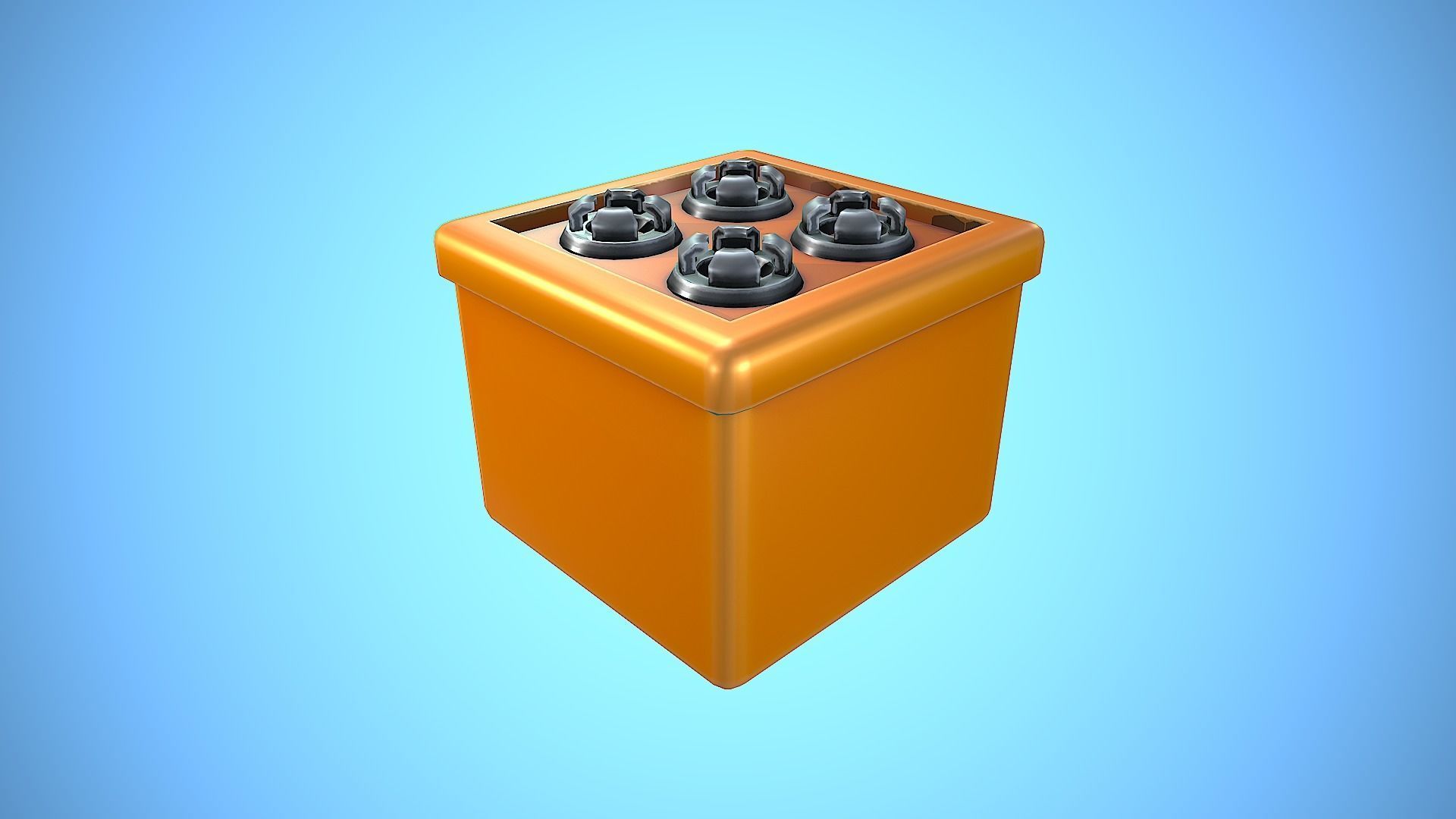 GAS COOKER AND OVEN KITCHEN CARTOON STYLIZED Low-poly 3D model_8