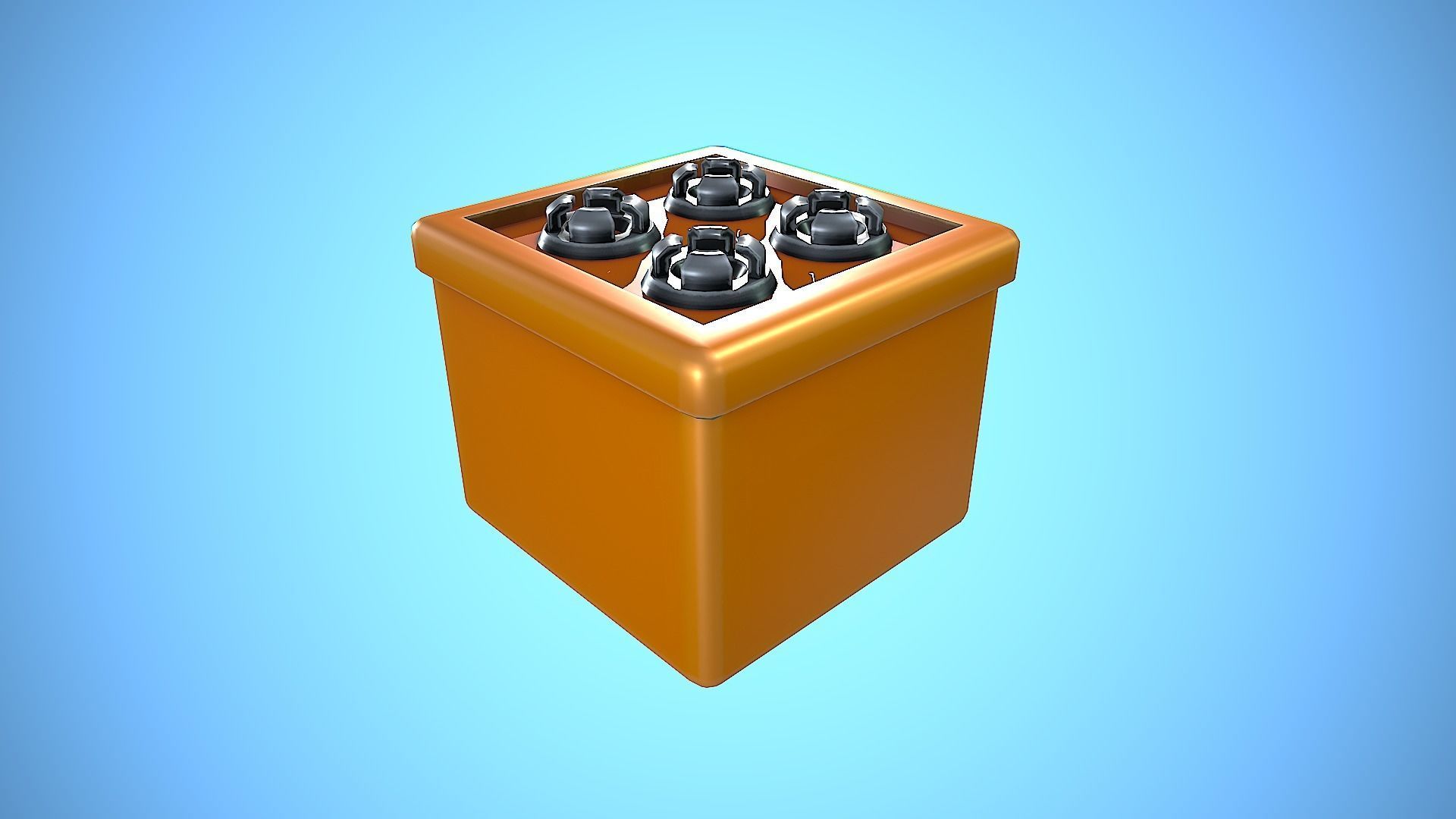 GAS COOKER AND OVEN KITCHEN CARTOON STYLIZED Low-poly 3D model_9