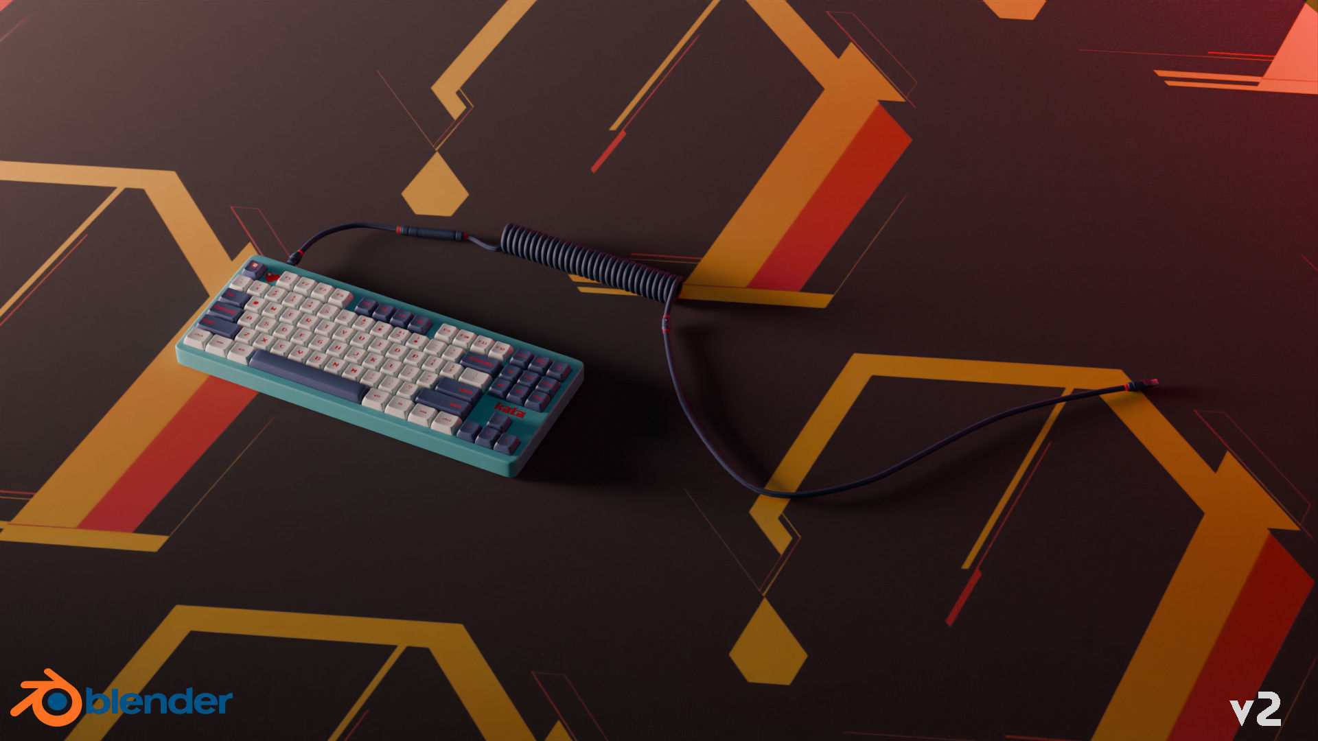 Mechanical Keyboard - Arcade  3D model_8