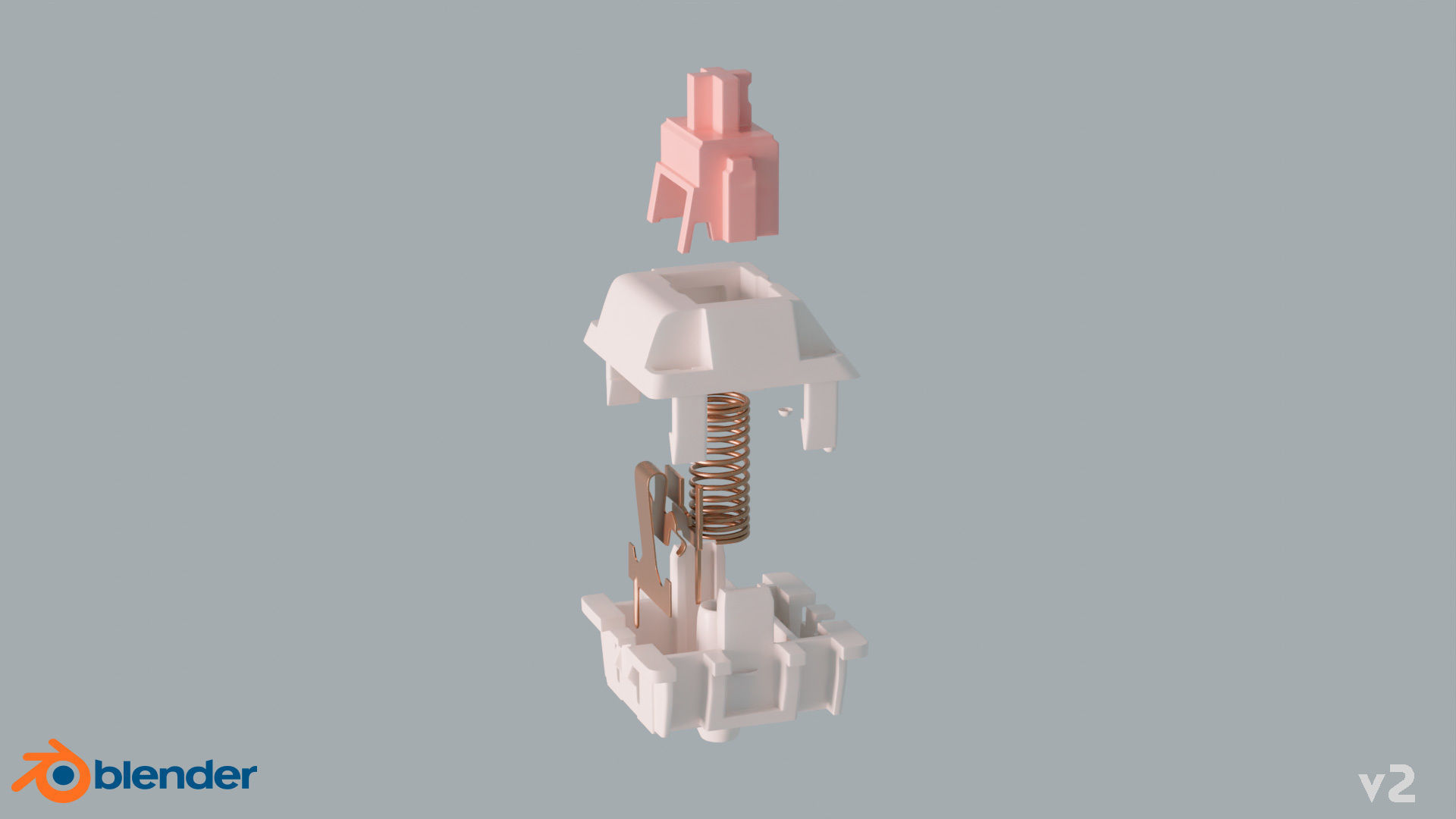 Mechanical Keyboard - Arcade  3D model_11