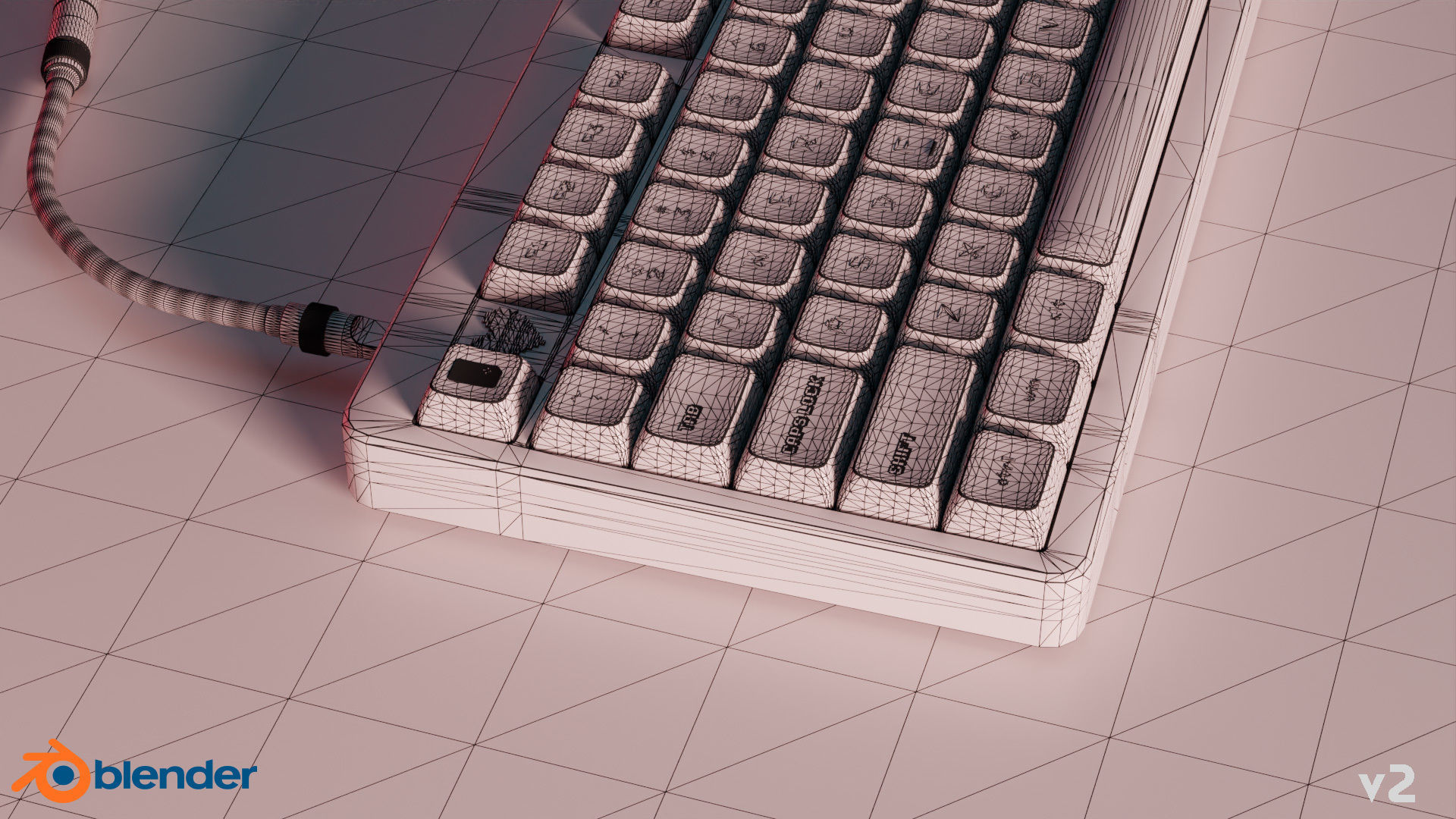 Mechanical Keyboard - Arcade  3D model_15