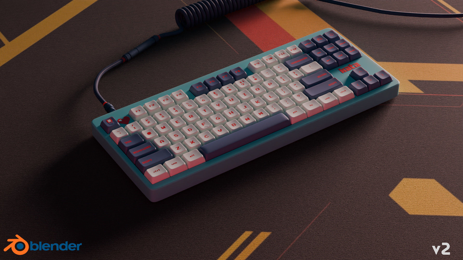 Mechanical Keyboard - Arcade  3D model_2