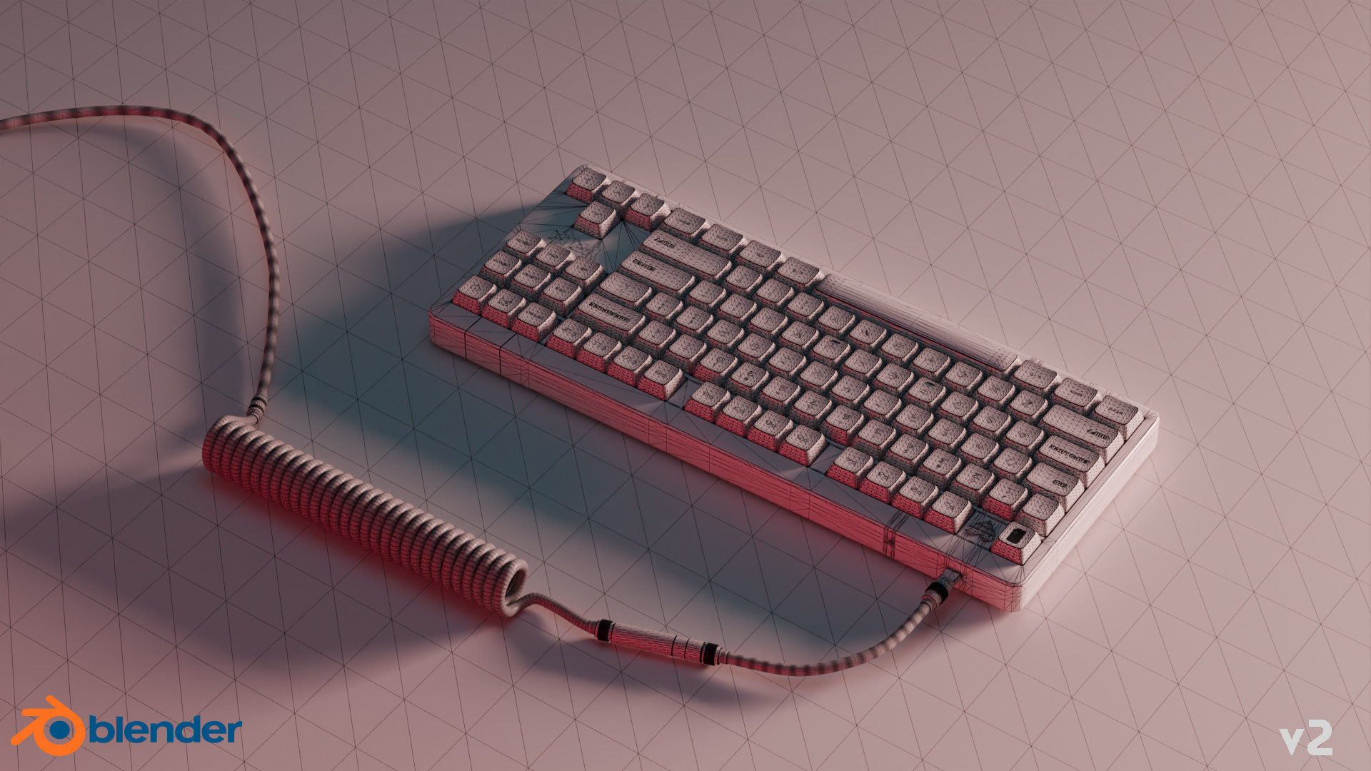 Mechanical Keyboard - Arcade  3D model_14
