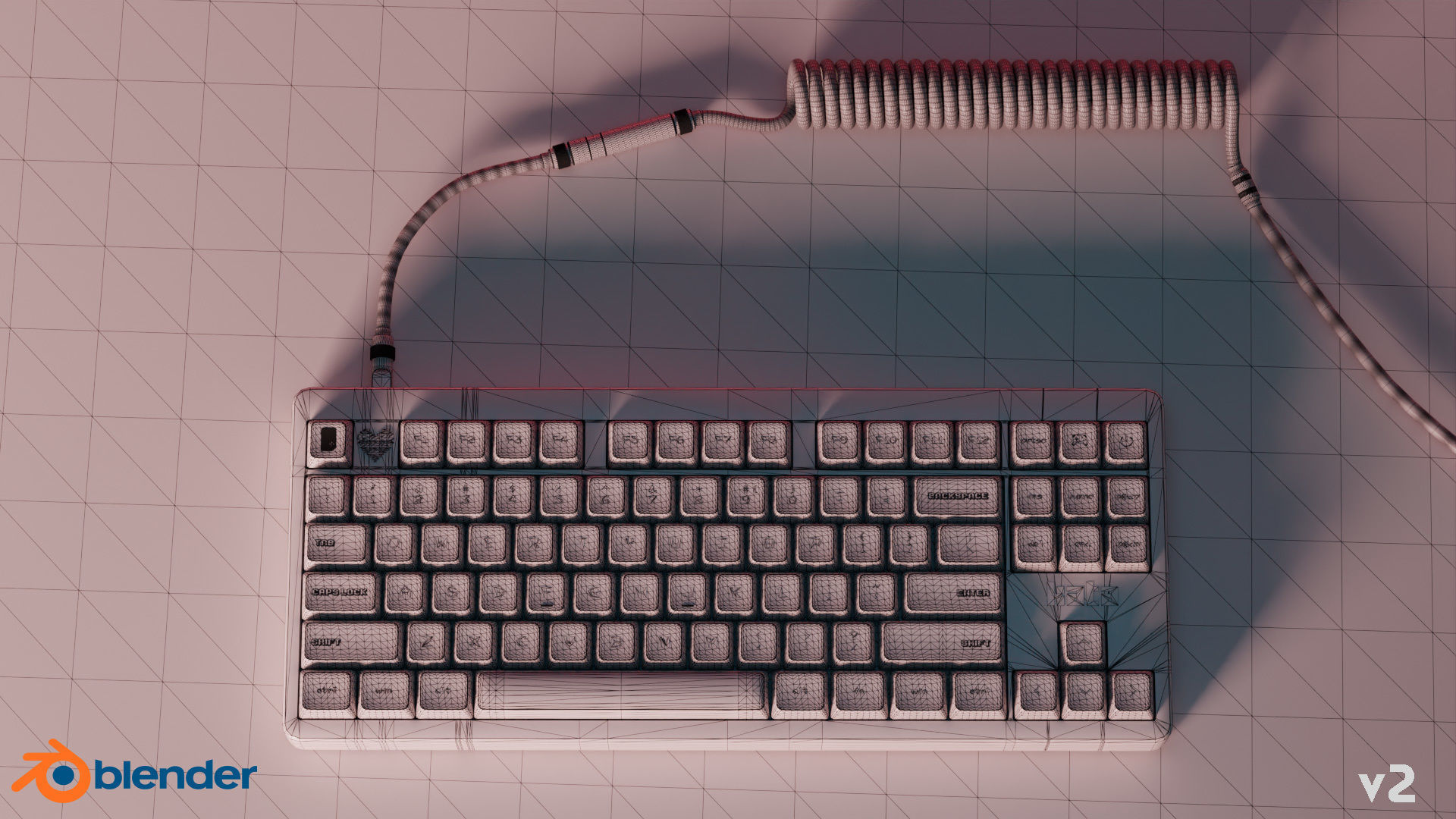Mechanical Keyboard - Arcade  3D model_13