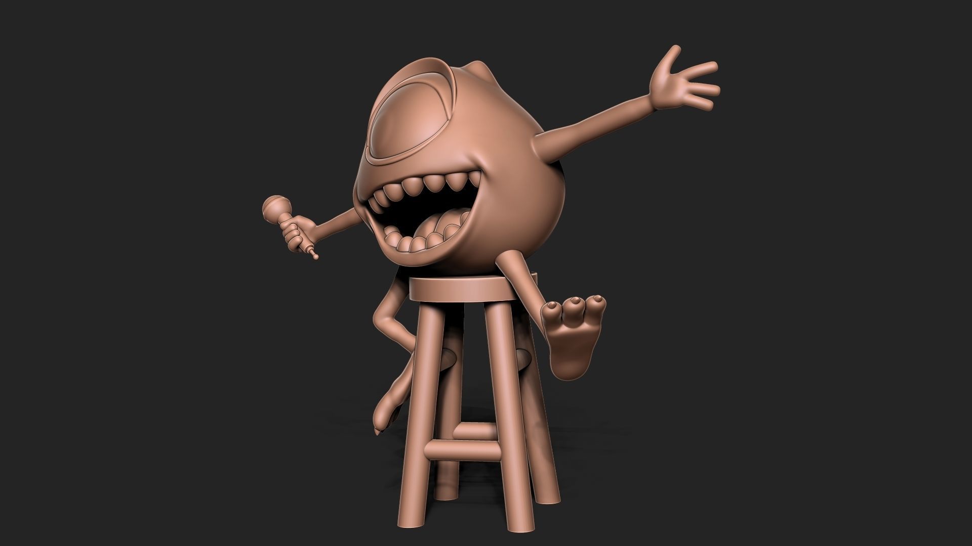 Mike Wazowski from Monster Corporation 3D print model_3