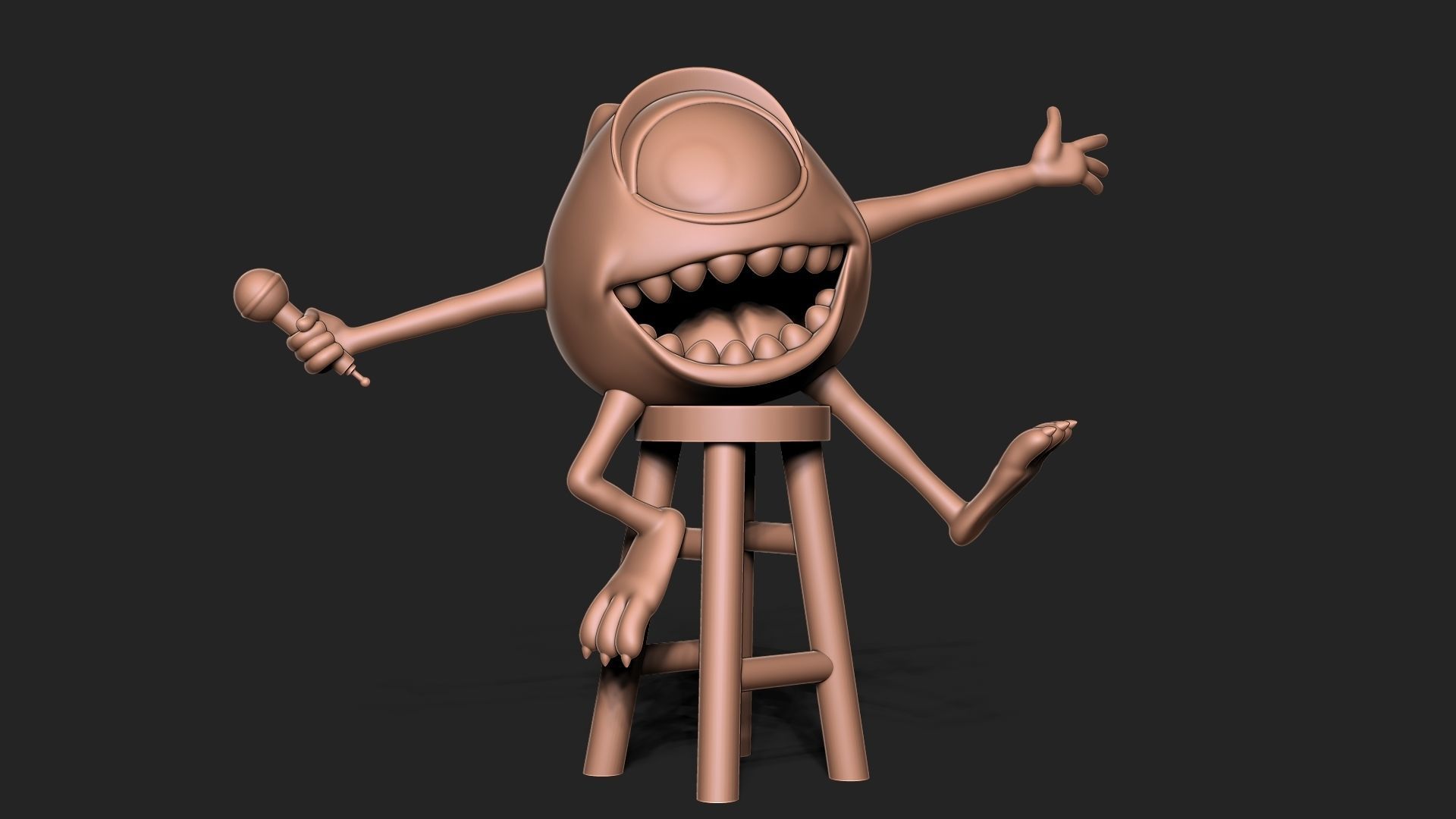 Mike Wazowski from Monster Corporation 3D print model_1