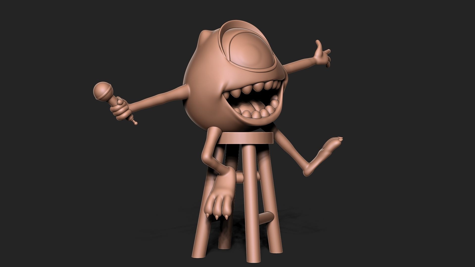 Mike Wazowski from Monster Corporation 3D print model_2