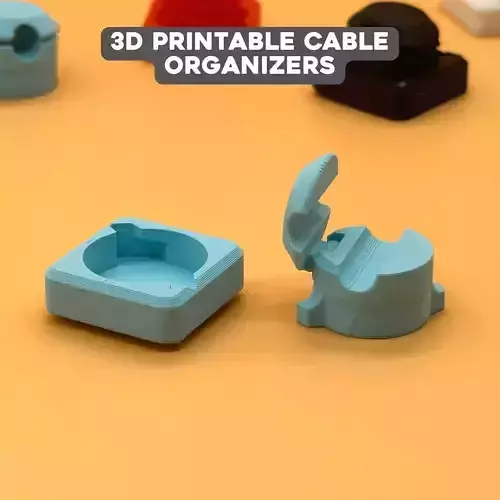 3D Printed Cable Organizer With Detachable Clip Free 3D print model