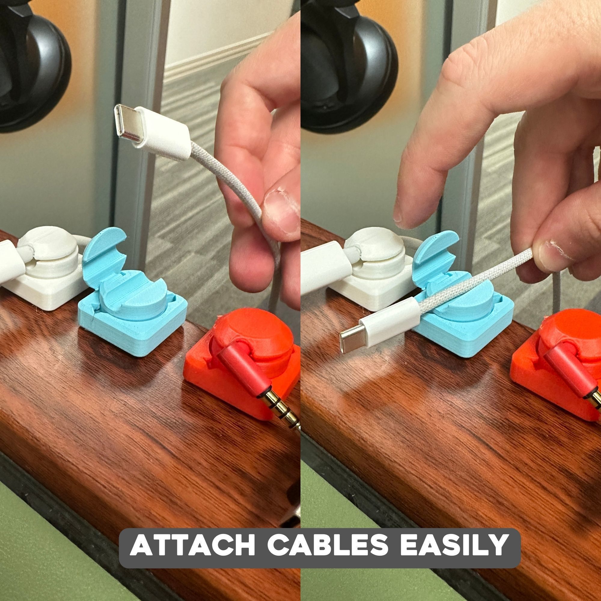 3D Printed Cable Organizer With Detachable Clip Free 3D print model_2