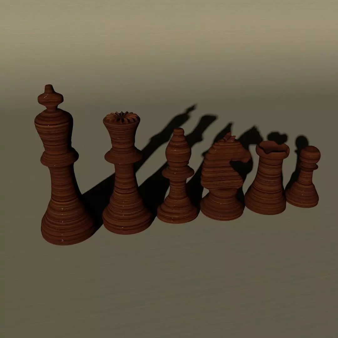 chess set 3D print model_0