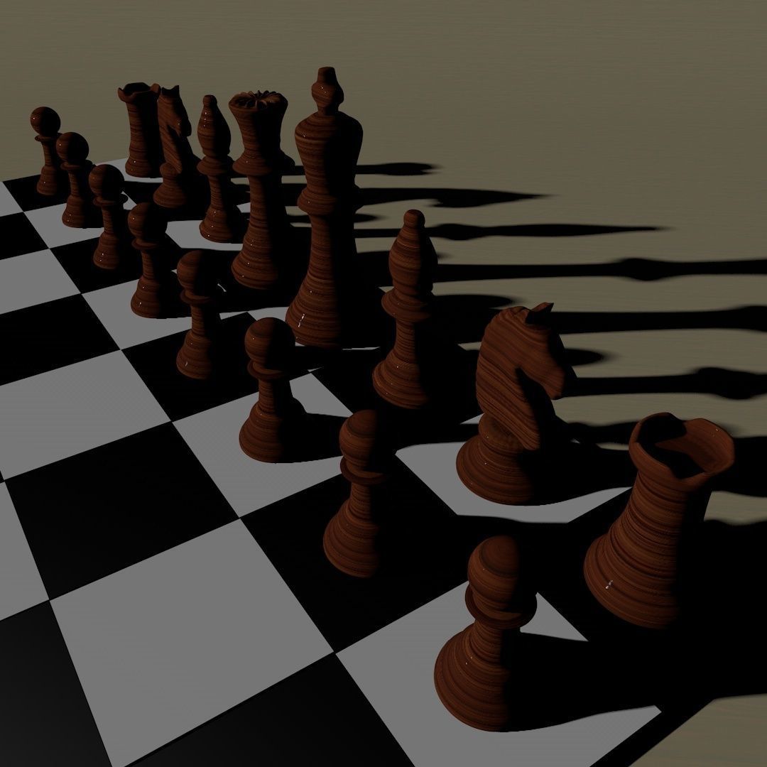 chess set 3D print model_4