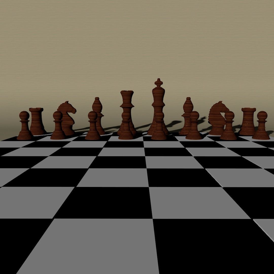 chess set 3D print model_3