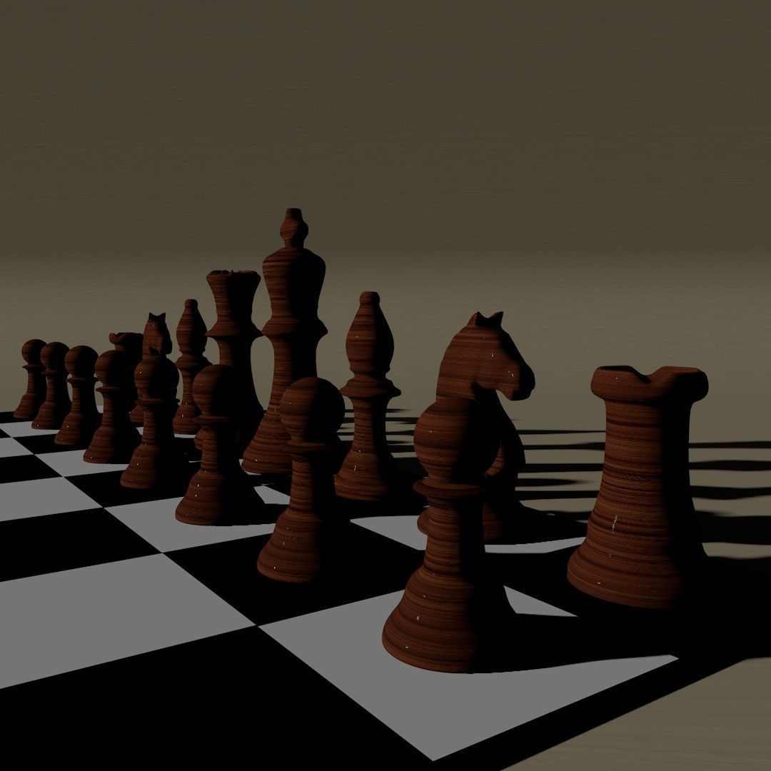 chess set 3D print model_1