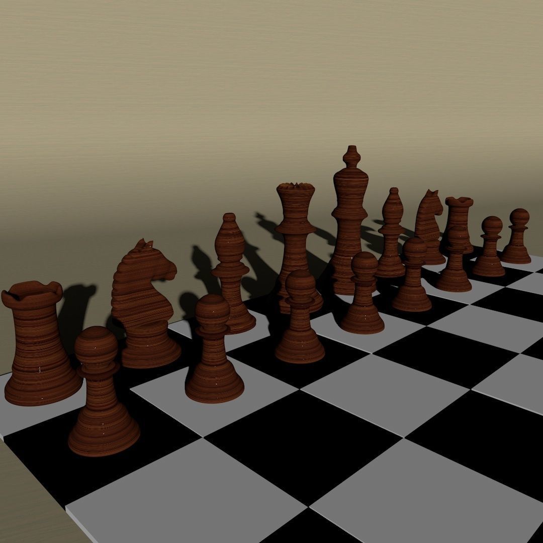 chess set 3D print model_2