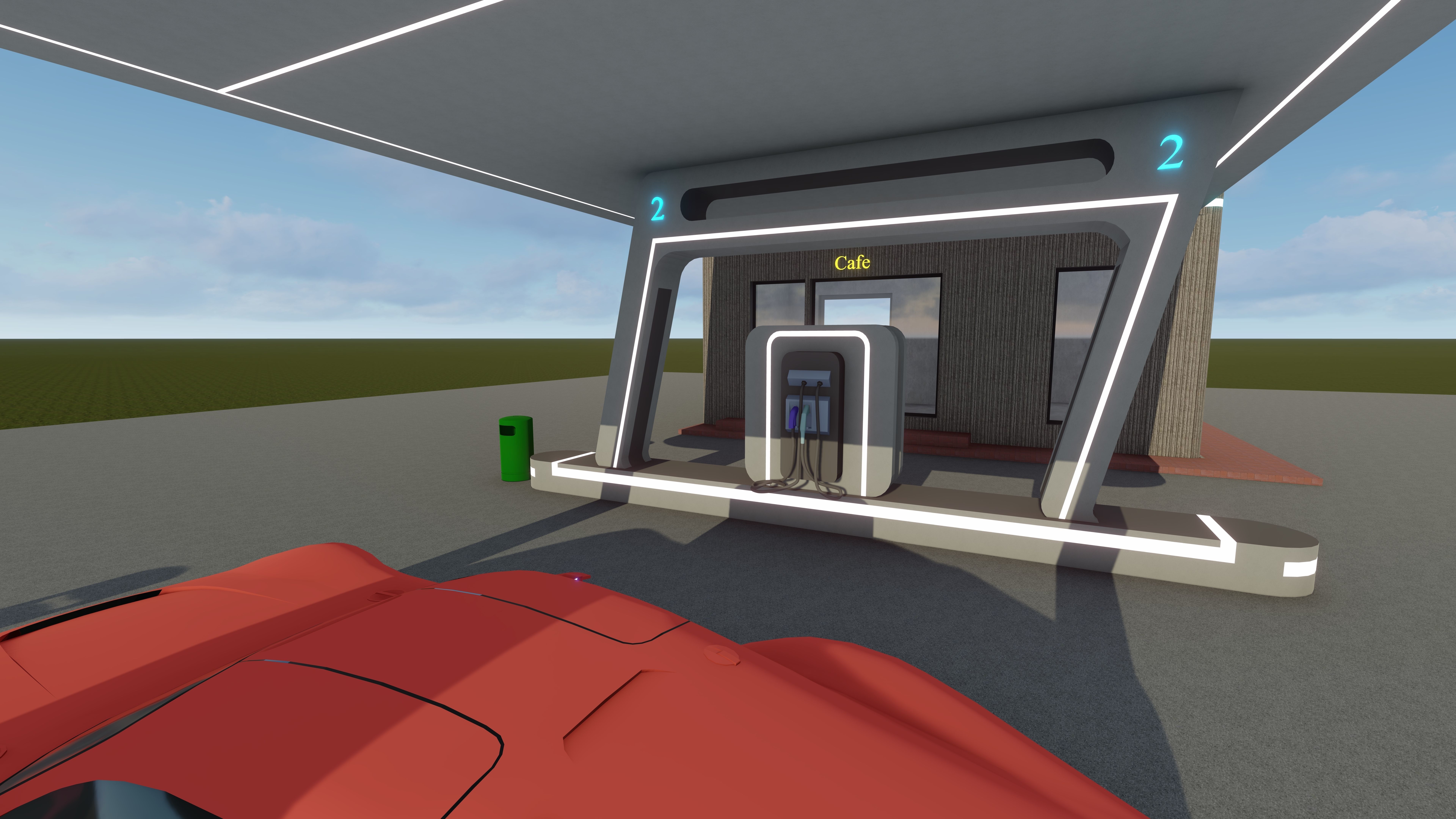 Electric Vehicle Charging Station 1 3D model_9