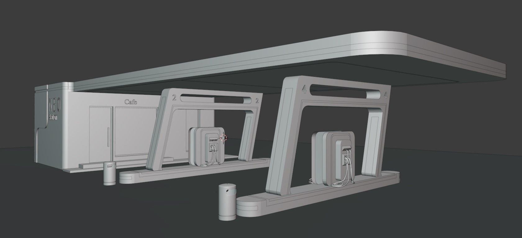 Electric Vehicle Charging Station 1 3D model_15