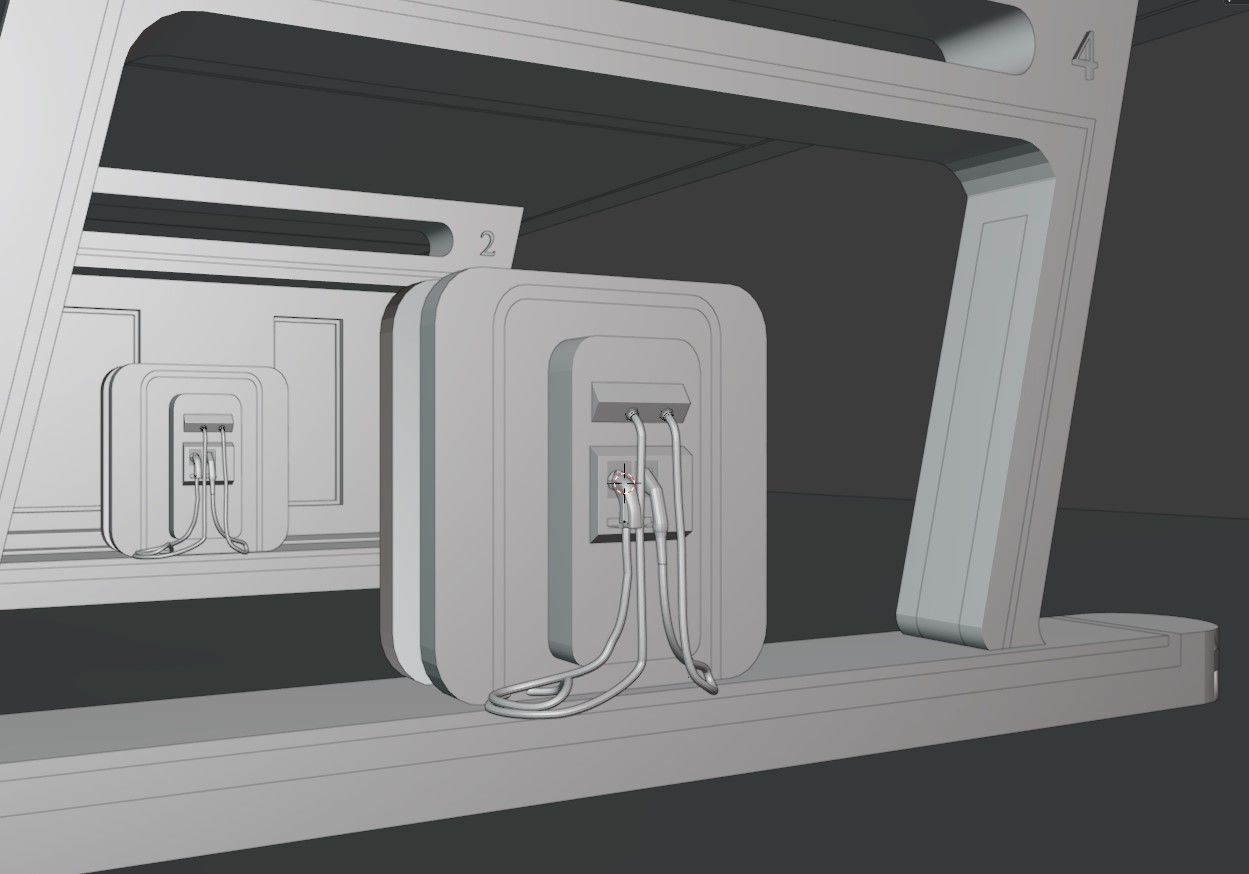 Electric Vehicle Charging Station 1 3D model_16