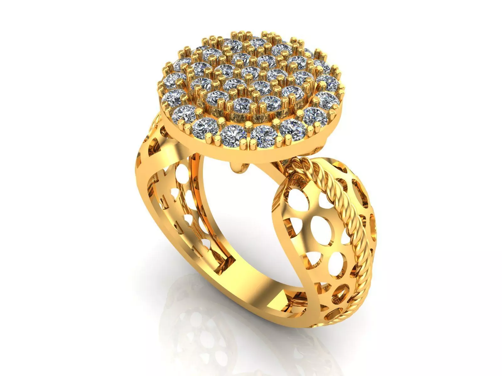 0129 - Cocktail Ring 3D print model