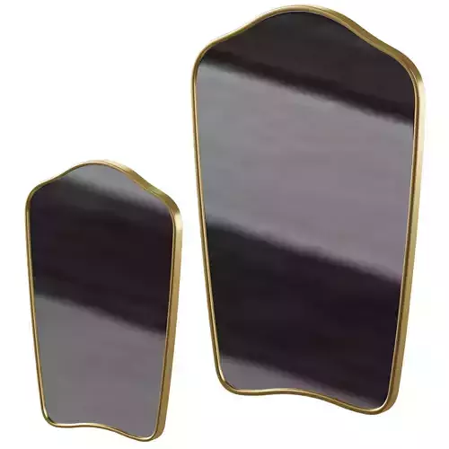 Wall Gold Mirror by HM Home 3D model