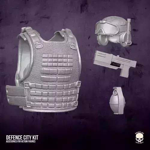 Defence City Kit 3D printable file for Action Figures