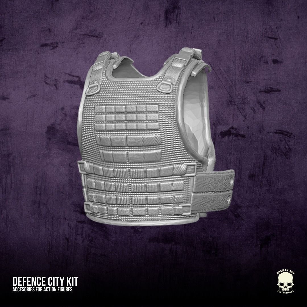 Defence City Kit 3D printable file for Action Figures 3D print model_17