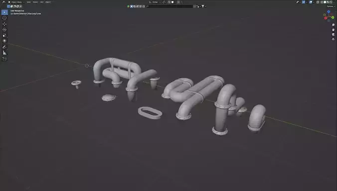 Basic Pipes Free 3D model