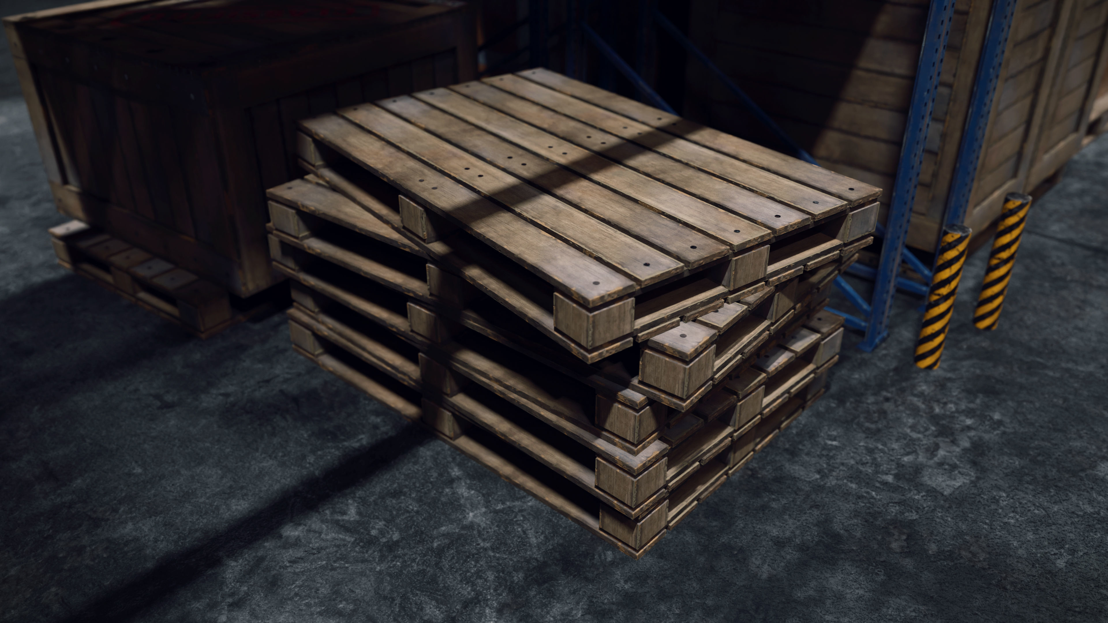 Modular Warehouse Interior Game Ready Environment Kit UE5 Unity Low-poly 3D model_15