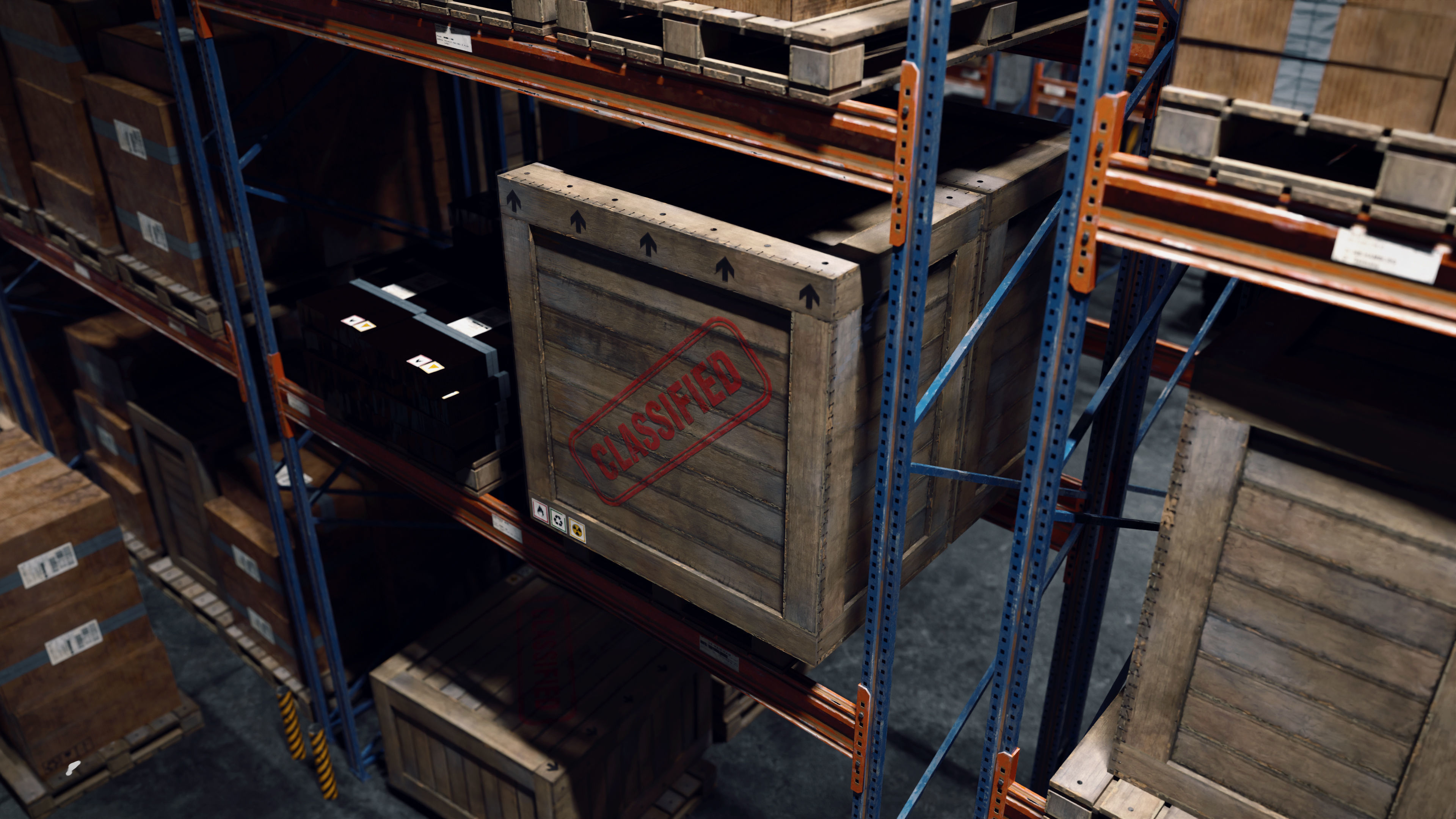 Modular Warehouse Interior Game Ready Environment Kit UE5 Unity Low-poly 3D model_9