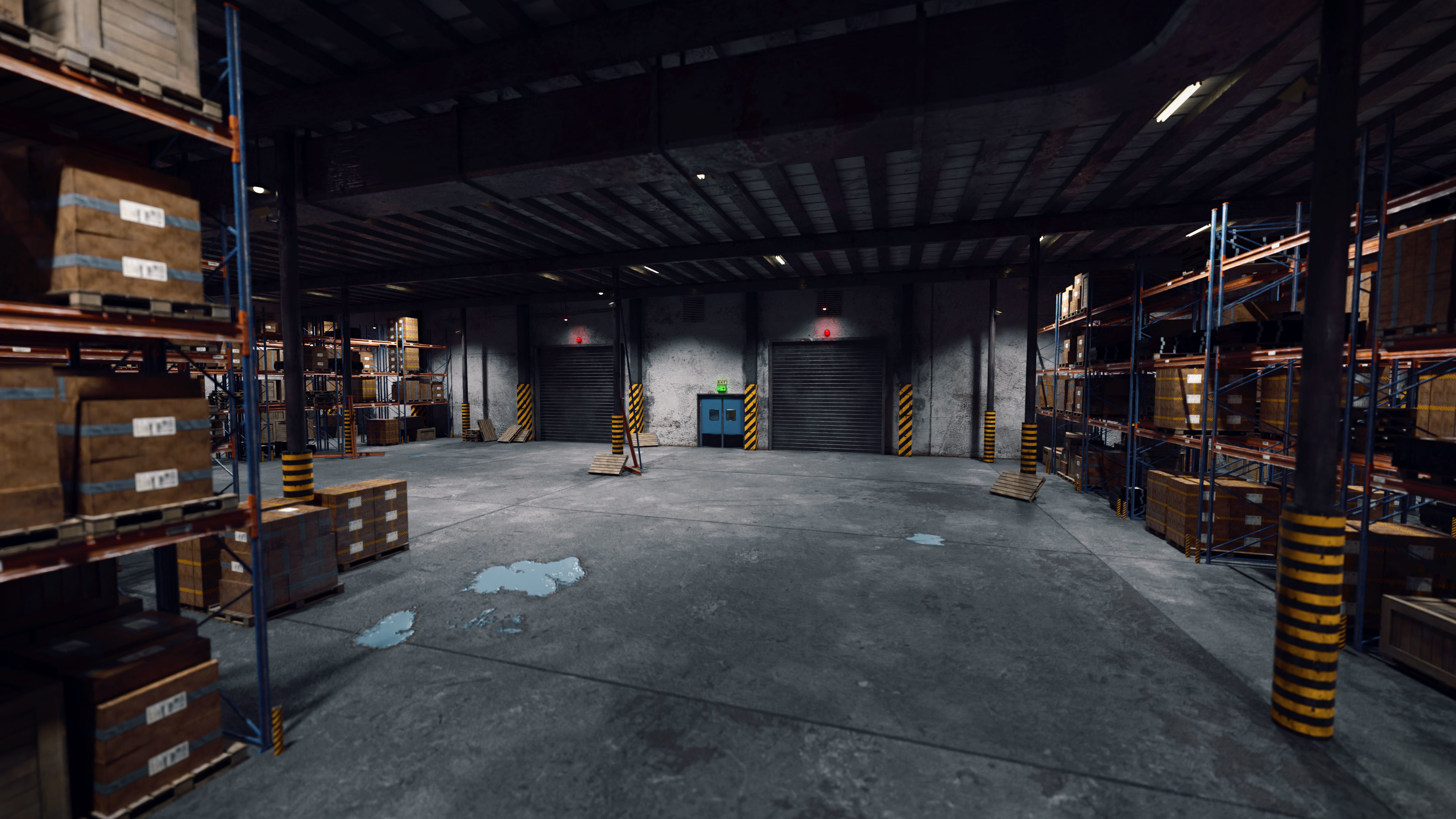 Modular Warehouse Interior Game Ready Environment Kit UE5 Unity Low-poly 3D model_4