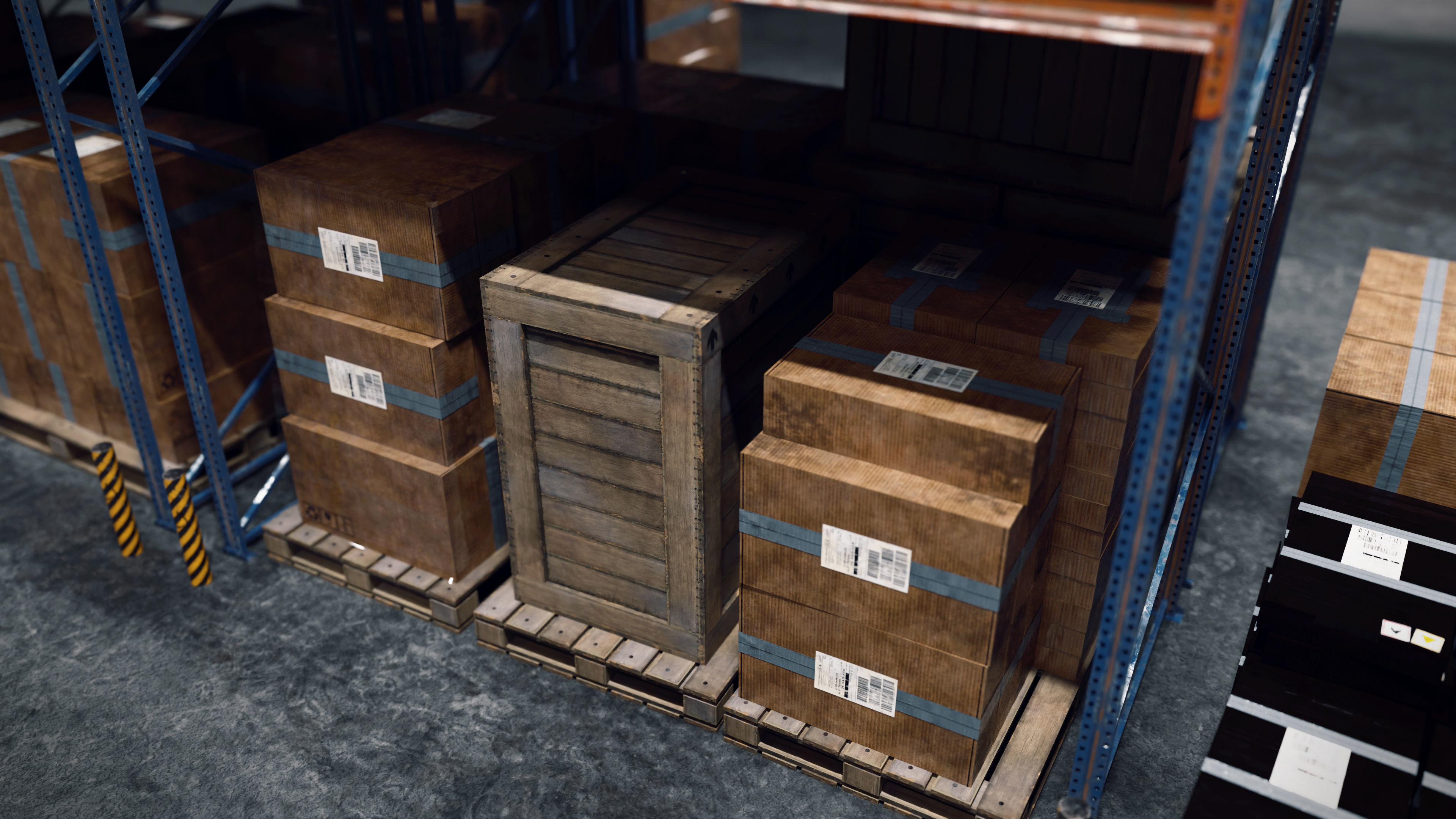 Modular Warehouse Interior Game Ready Environment Kit UE5 Unity Low-poly 3D model_8