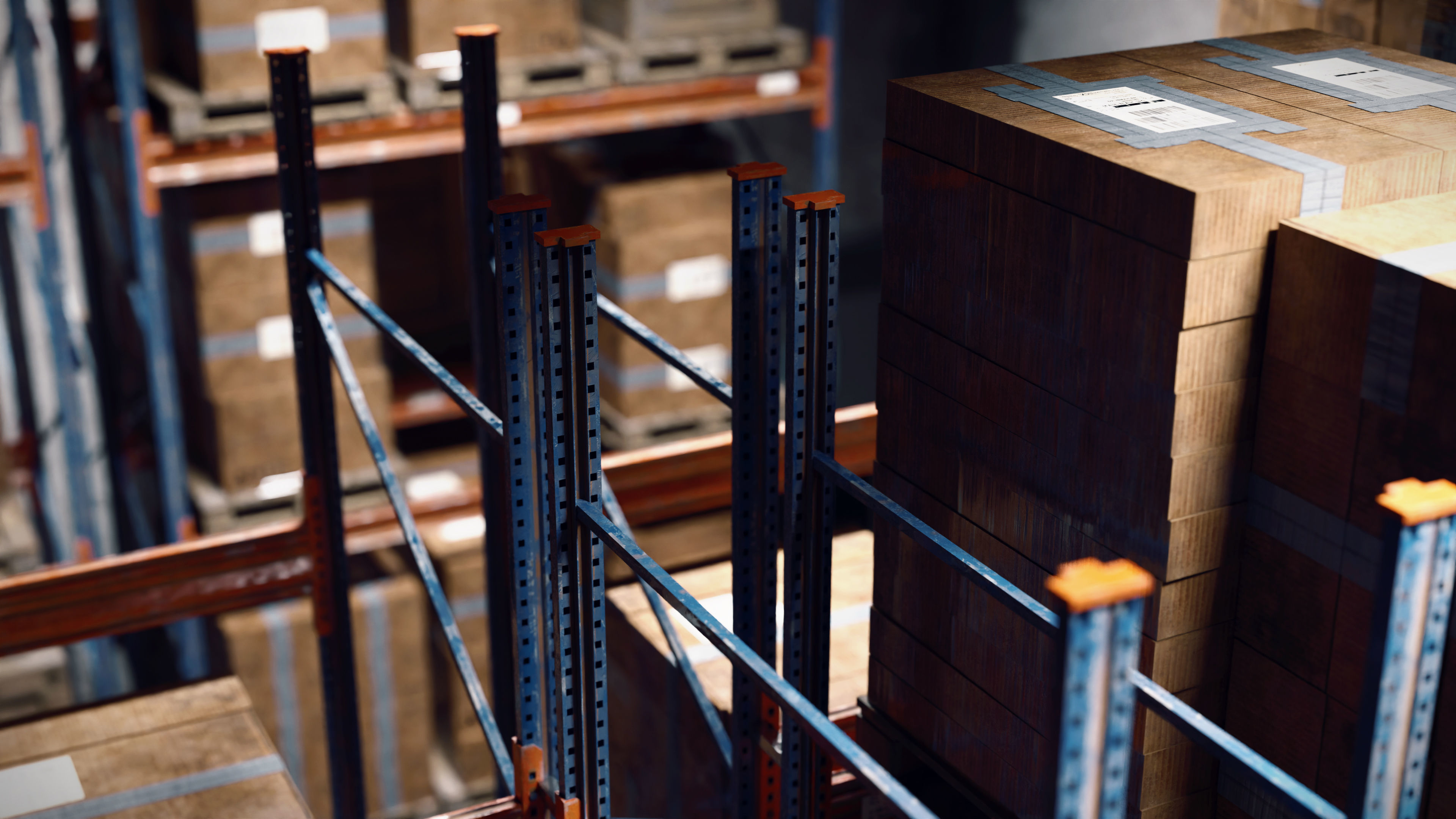 Modular Warehouse Interior Game Ready Environment Kit UE5 Unity Low-poly 3D model_13