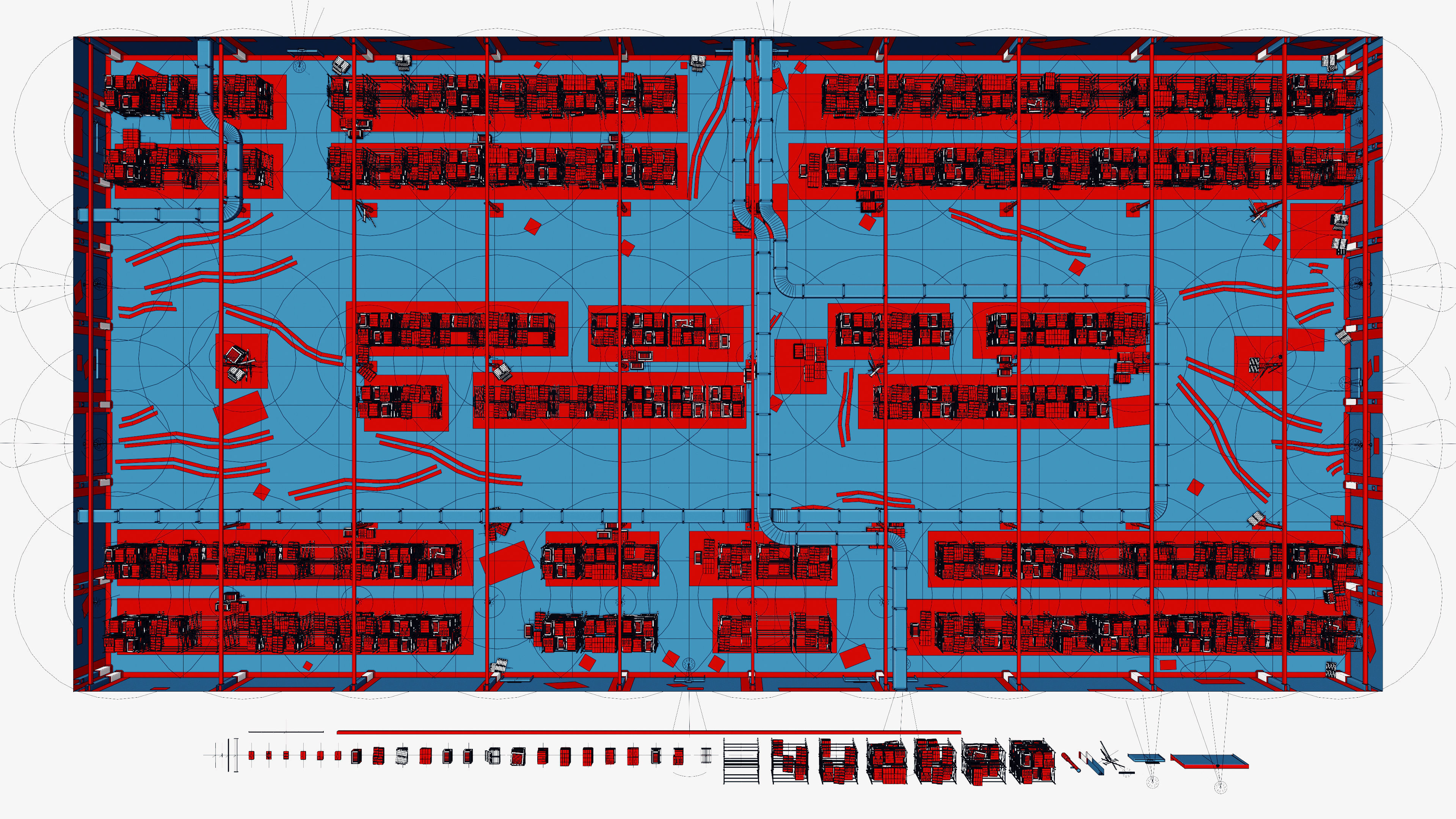 Modular Warehouse Interior Game Ready Environment Kit UE5 Unity Low-poly 3D model_21